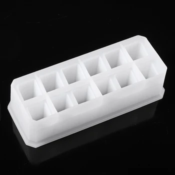 

12Holes Resin Epoxy Rectangle Mold Silicone Square Cube Mold for DIY Crystal Epoxy Jewellry Ice Tray Lipstick Storage Mold