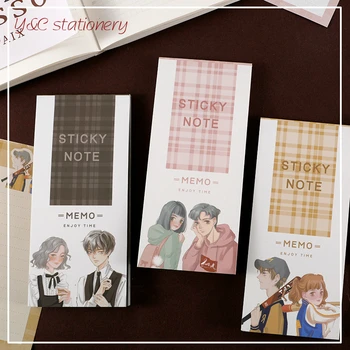 

48sheets/pad Lovely Anime Mangirl Series Kawaii Notes Paper Notepad Mini Notebook Cute Stationery