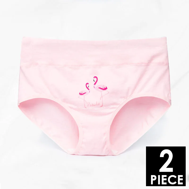 2 шт Бесшовные хлопковые женские трусы в комфортном наборе нижнего белья женское белье милый дизайн розовые женские трусы с высокой талией XXL# D - Цвет: E 2pcs