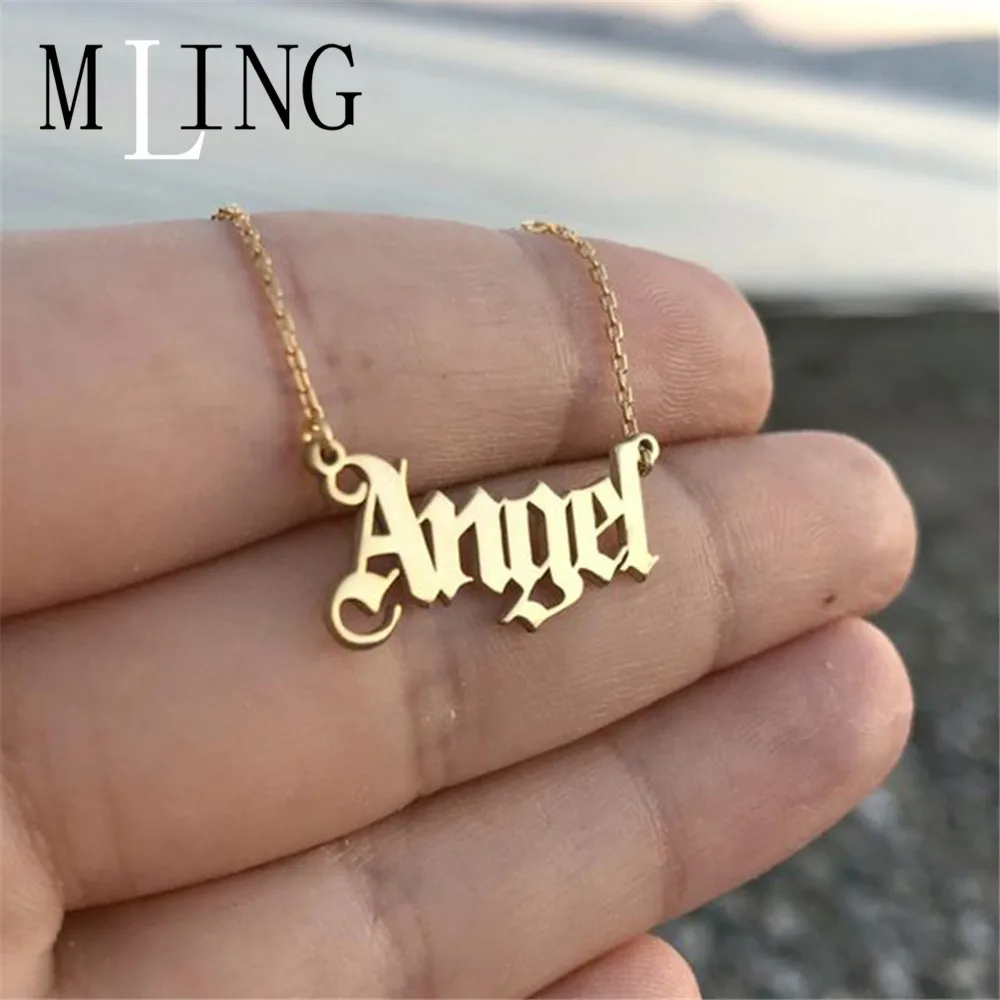 Винтажное ожерелье с подвеской MLING из золотистого сплава модное колье-чокер