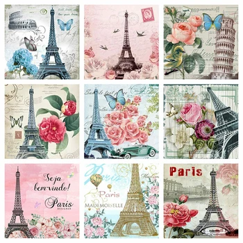 

Evershine Diamond Painting Scenery Full Square Cross Stitch Eiffel Tower Embroidery Sale Mosaic Rhinestones Home Decoration Gift