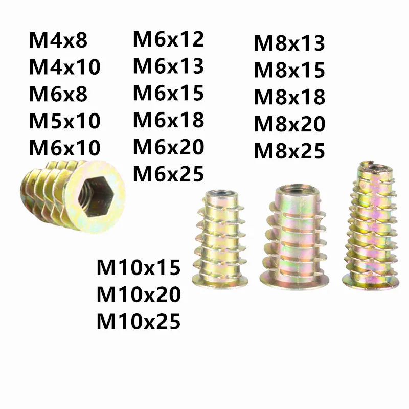 Металлическая Шестигранная головка с шестигранной головкой 10X M4 M5 M6 M8