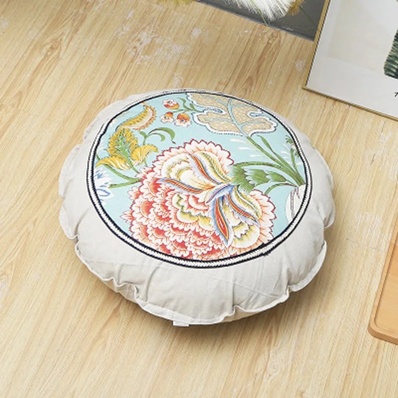 

Indian Mandala Floor Cushion Bohemian Ethnic Style 55cm Round Pad Cushions Bedroom Coffee Shop Throw Soft Cushion