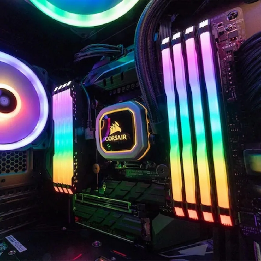 Оперативная память CORSAIR DDR4 PC4 8 гб 16 RGB PRO DIMM для настольного компьютера с