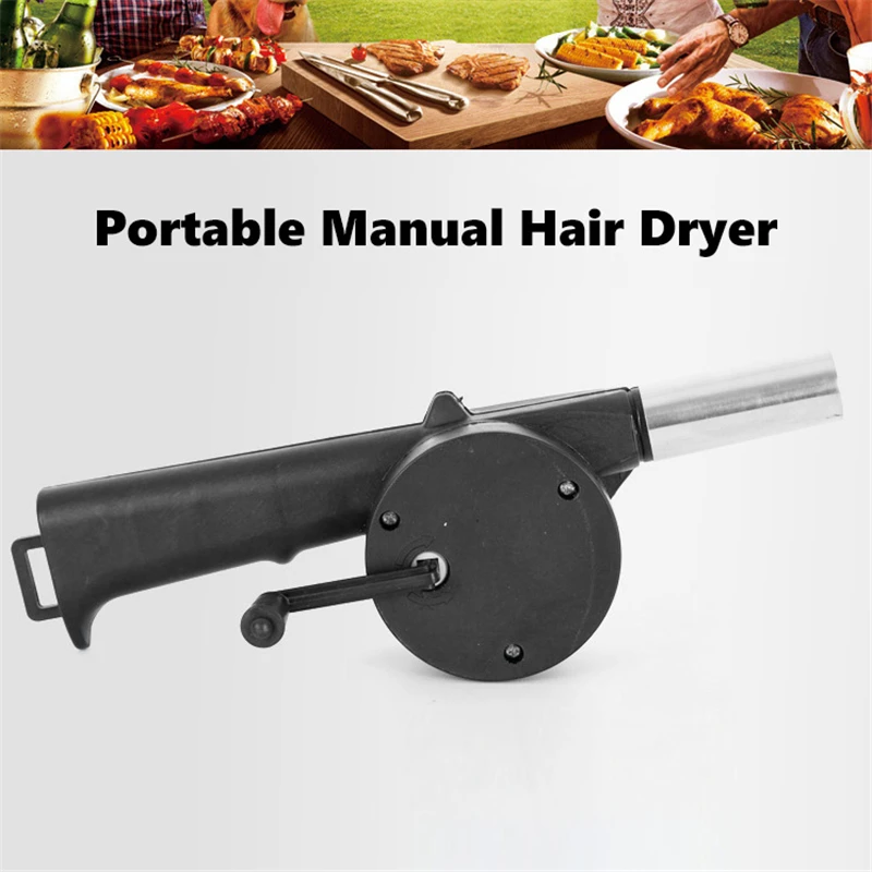 

Portable Outdoor Camping Barbecue Fan Tool Barbecue Hand Crank Fan ABS+Stainless Steel Hand Crank Fan Camping Accessories