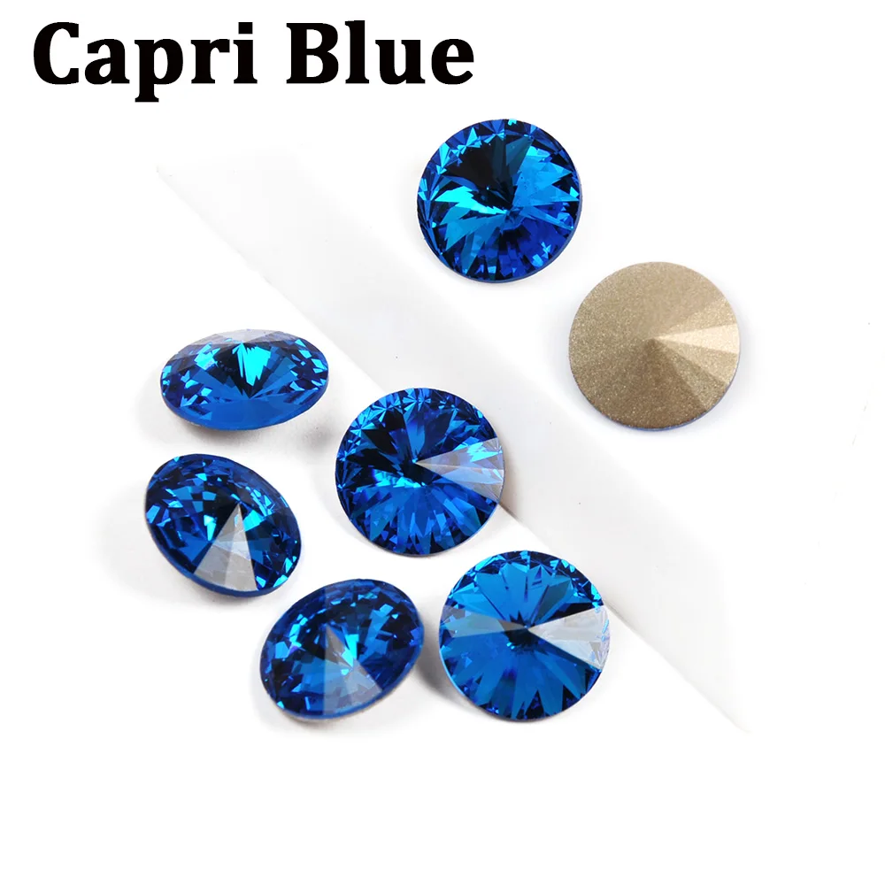 Capri Blue CTPA3bI 1122 шитье риволи камней смесь Цвет кристалл для нашивки с когтями DIY Цвет Фул платье камни Стекло Стразы для Костюмы - Color: Capri Blue