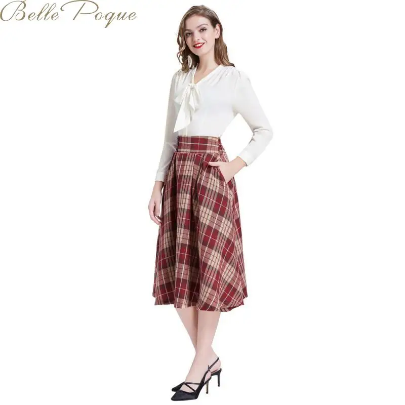 Belle Poque, черная офисная блузка со стоячим воротником, шифоновая, с бантом, для девушек, белые рубашки, одноцветные,, Осенние, с длинным рукавом, элегантные блузки