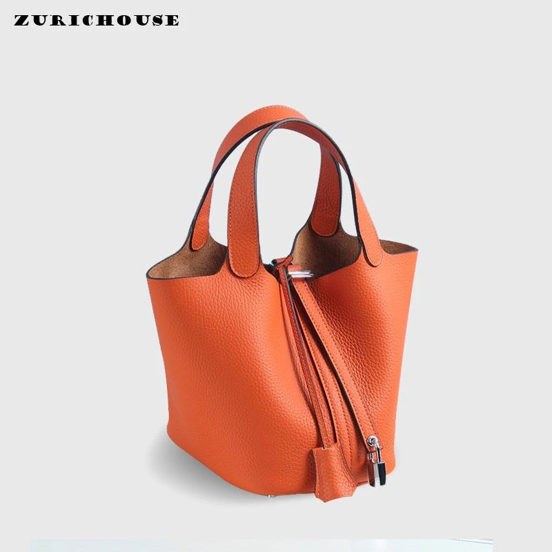 

Unua amo Brand Women Handbags Fashion High Capacity Basket Bag Ladies Luxury Genuine Leather Bucket Totes Hand Bags