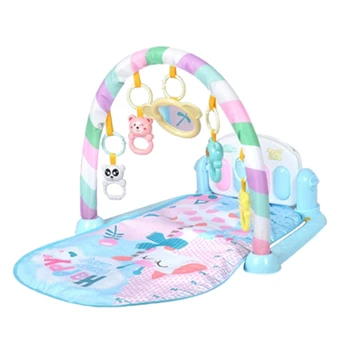 

Baby Play Mat Gym Toys Gaming Carpet 0-36 Months Soft Lighting Rattles Children's Music Mat Baby Gifts Educational Toy Blue