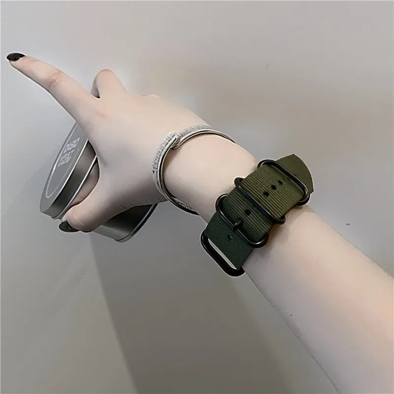army green В стиле панк унисекс Регулируемый Браслеты в готическом стиле, Повседневное пряжки Для женщин Мужчины Спорт на открытом воздухе браслет Рок пара аксессуары черный - Окраска металла: army green