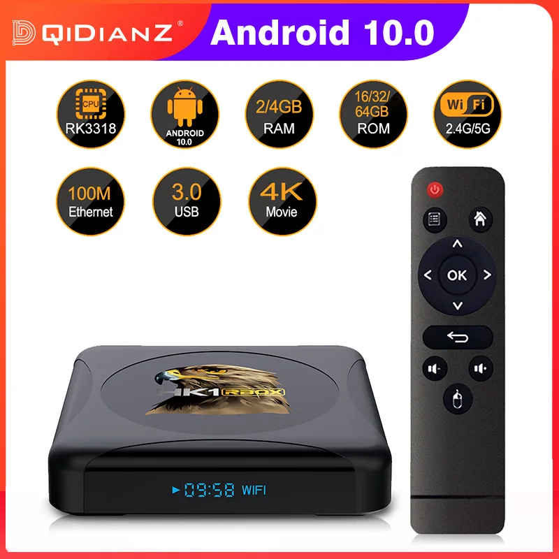 Смарт ТВ-бокс HK1RBOX R1 Mini Android 10 Rockchip RK3318 1080p 4K Youtube HK1 Rbox Мини ТВ-приставка PK mini |