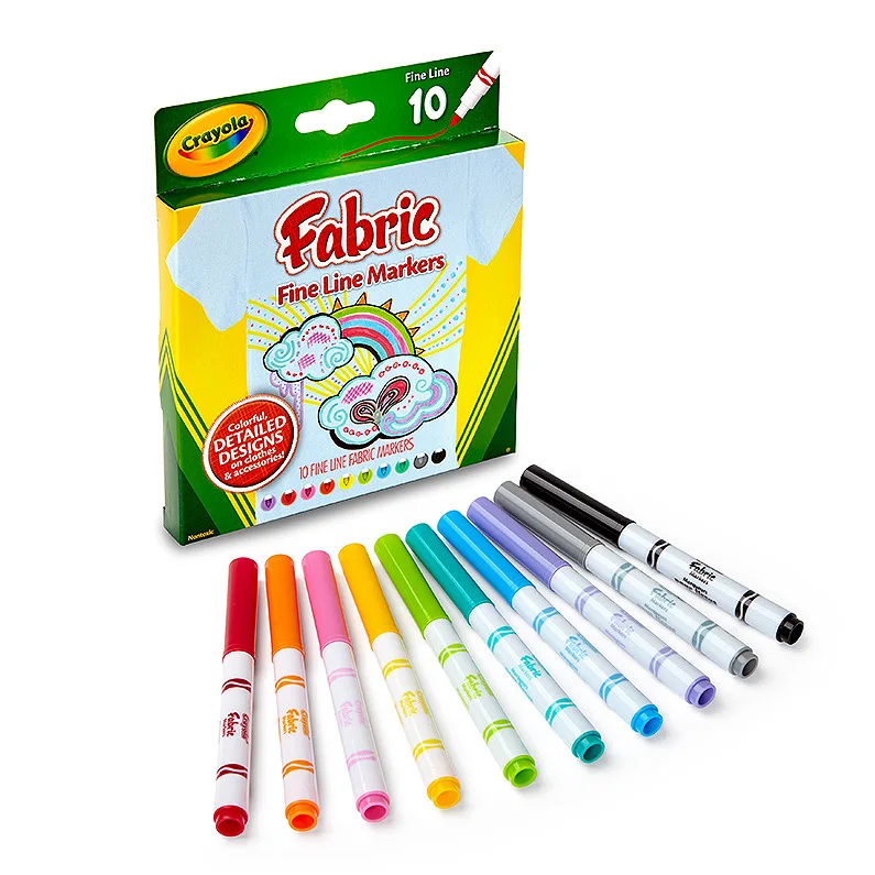 America Crayola 10 Yarn Dyed of DIY Only Watercolor Pen Fabric Color Ball Pen 58-8626