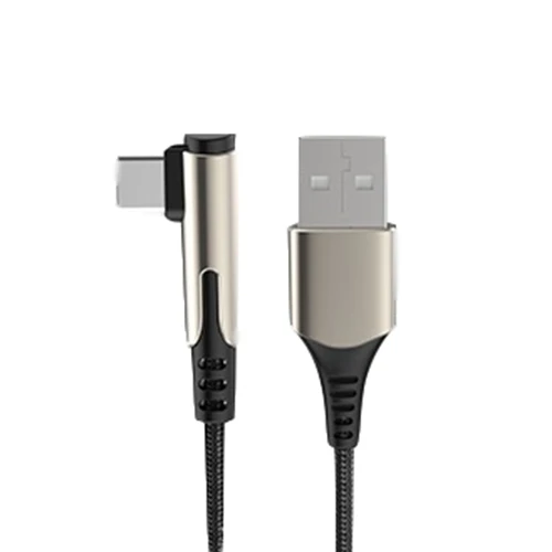 ROCK USB C кабель 5A Supercharge L форма изгиб usb type C кабель для huawei p20 lite P30 Pro Быстрая зарядка быстрое зарядное устройство кабель для samsung S10 S9 S8 Note 9 кабель синхронизации данных type-C для huawei mate 20 pro нейлоновая проволока для USB-C - Цвет: Black
