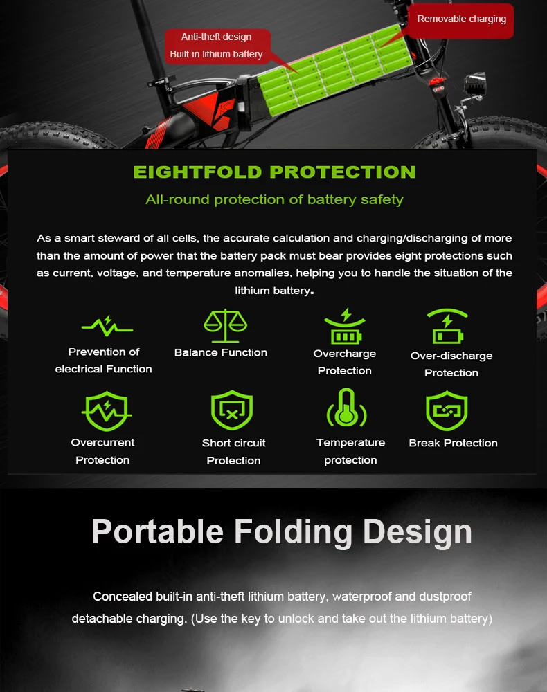 Daibot Electric Scooter Adults Two Wheels Electric Bicycle 20 Inch Big Tire 500W Electric E Bike Scooter With Double Brake  (17)