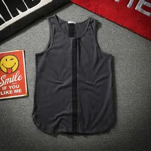 Футболка без рукавов в японском стиле, в Гонконге, стиль BF, свободный крой, для мужчин, корейский стиль, тренд, спортивный баскетбольный жилет, летняя одежда