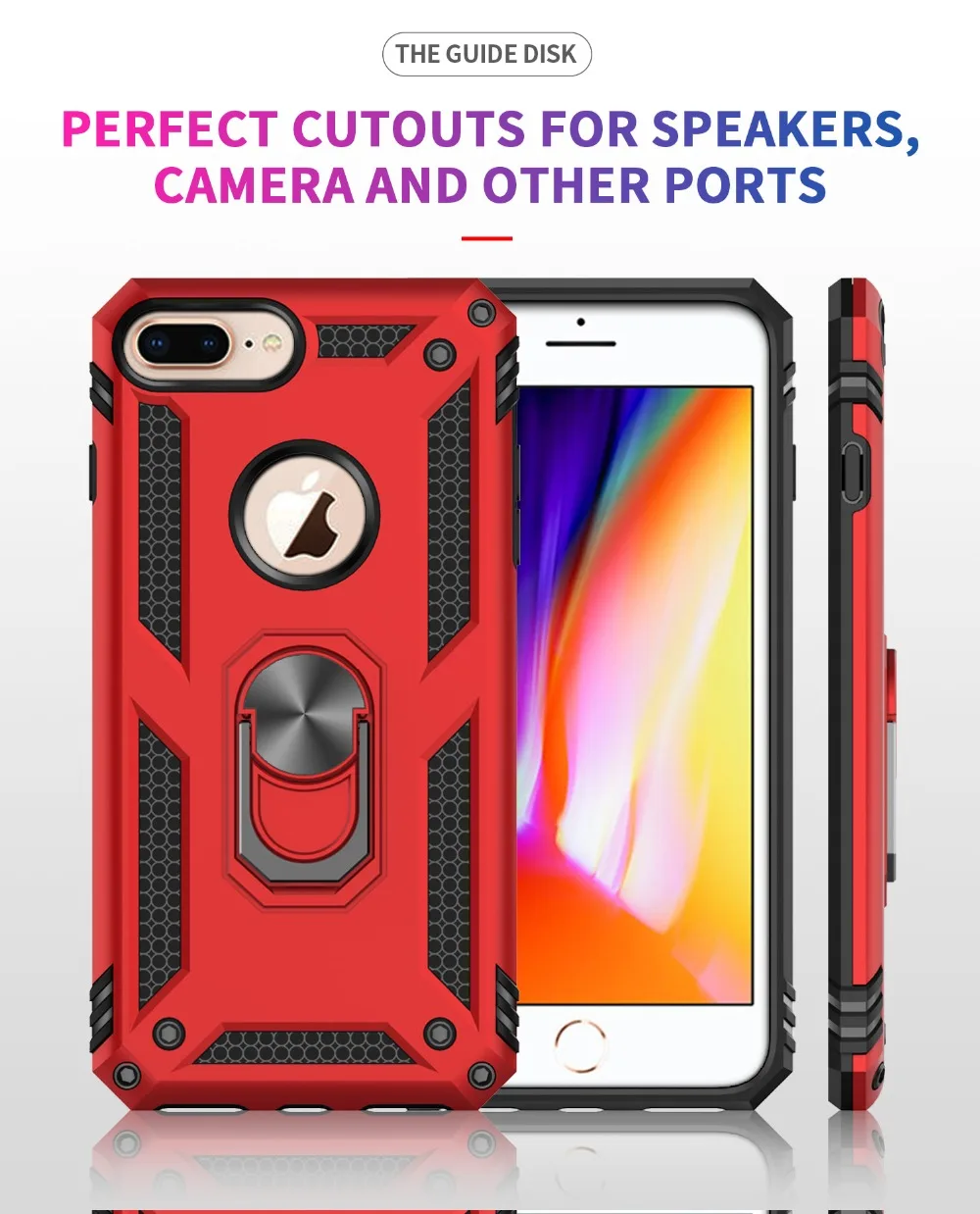 10 шт./партия Броня противоударный телефон чехол для iPhone 6 6S 7 8 Plus X XS Max XR 11 Pro Max с автомобильным кольцом кронштейн