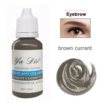 

1/2 Oz. Permanent Makeup Microblading Pigment Tattoo Ink Eyebrow Lips Lasting Color Body Tattoo Art (brown currant)