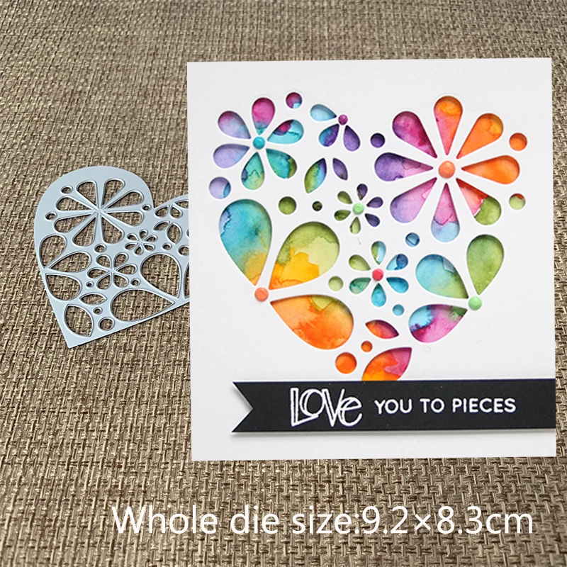 Новый дизайн металлические Вырубные штампы вырезанные любовь сердце цветок