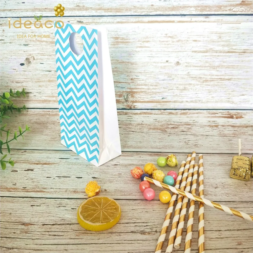 blue gift candy paper bags wedding15