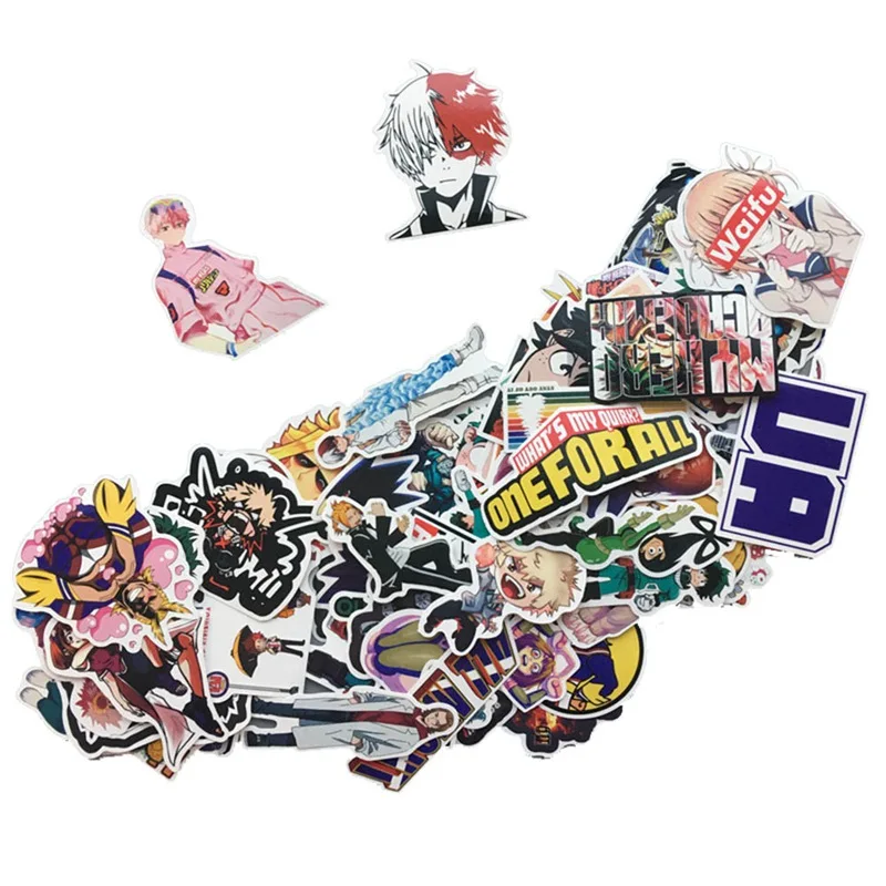 73 шт., наклейки на чемодан My Hero Academy, скейтборд для ноутбука izku Midoriya All Might Boku No Hero Academy, наклейки на Персонажи аниме