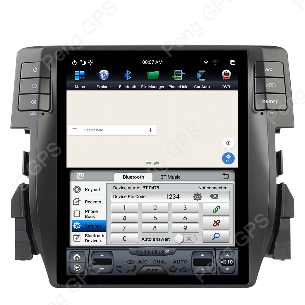 10," PX-6 Android 8,1 Tesla радио для Honda Civic автомобильный gps навигация Голосовое управление 4G+ 64G 1920*1080 4K головное устройство радио