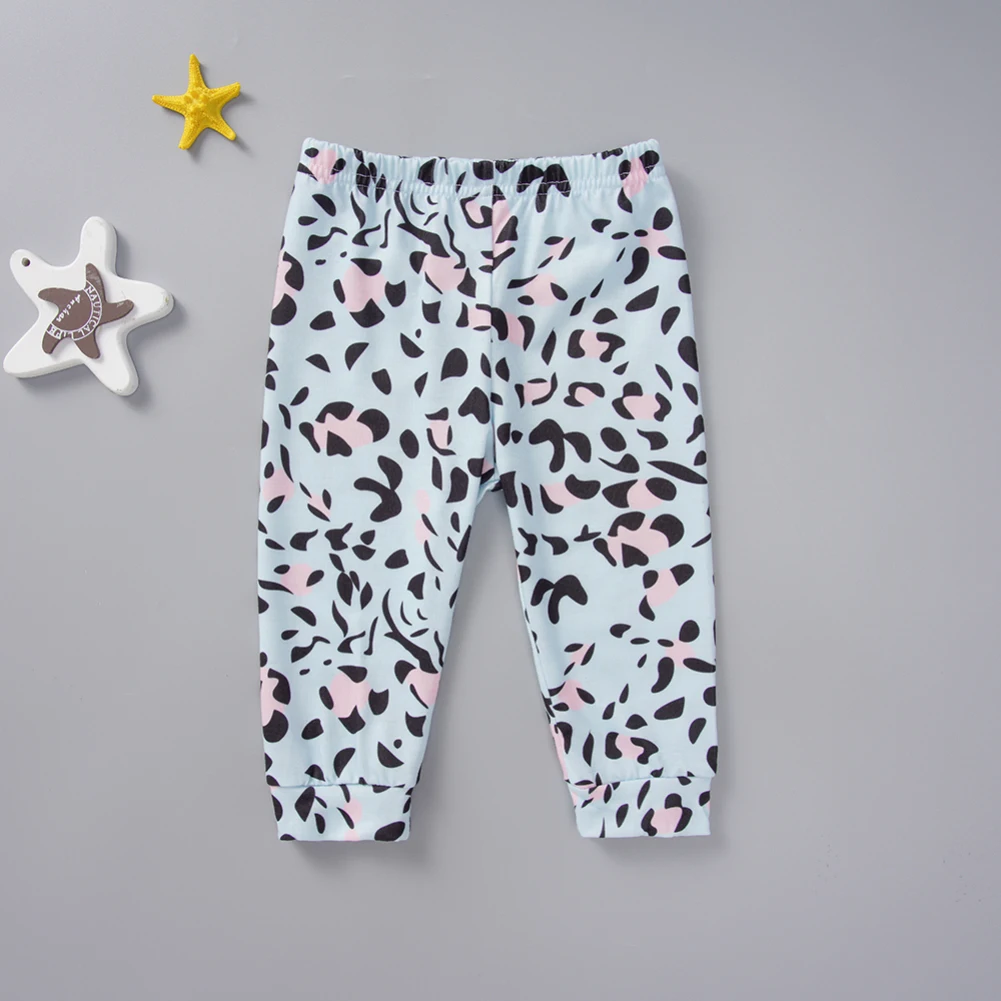 Emmababy, 2 предмета, Одежда для новорожденных девочек топы с капюшоном и длинными рукавами+ штаны с леопардовым принтом, комплект одежды для детей от 0 до 24 месяцев