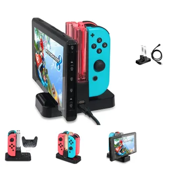 

Charging Dock For Nintend Switch Controller 4 in1LED Charger For Nintendo Switch Gamepad Charge Stand For Joy-con&Pro NS Switch