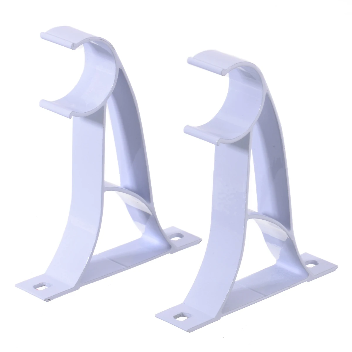 1pair Curtain Rod Brackets Accessories Drapery Pole Ceiling