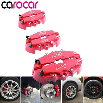 

YOUEN ABS Plastic Truck 3D Red Useful Car Universal Disc Brake Caliper Covers Front Rear Auto Universal Kit
