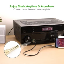 3.5 milímetros Jack Fêmea Para Plugue Macho 6.5 milímetros para fone de Ouvido Estéreo Fone De Ouvido Sem Fio Bluetooth Car Áudio Do Microfone Adaptador Conversor(China)