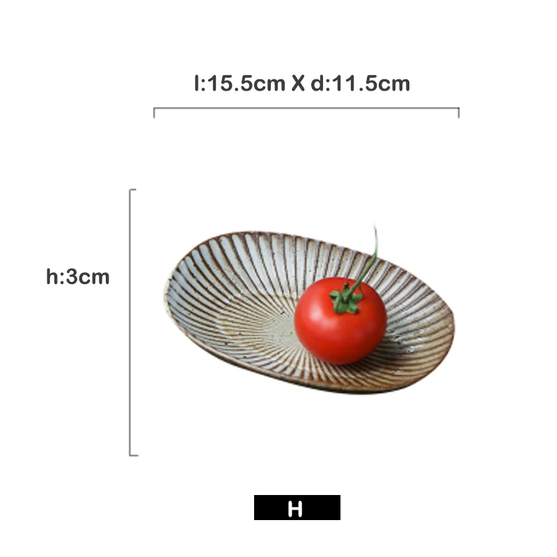 Ретро посуда обеденные тарелки для закусок фрукты тарелка для сухих фруктов высокое качество ручной работы суши чайный поднос десертная обеденная тарелка, столовая посуда - Цвет: H