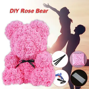 

PE DIY Rose Bear Artificial Flower Creative Festival Home Decoration Wedding Novel Tool Accessories Party Gift Rose Bear Mold