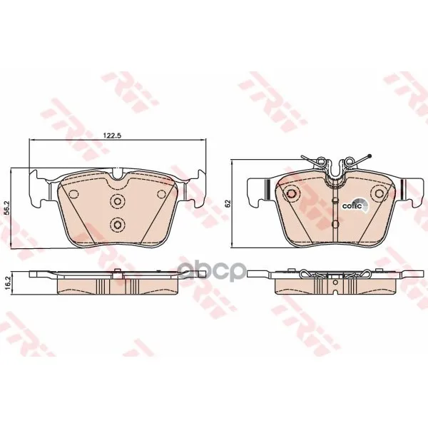 Колодки Тормозные Mercedes W205 14- Задние Trw/Lucas Gdb2071 TRW/Lucas арт. GDB2071