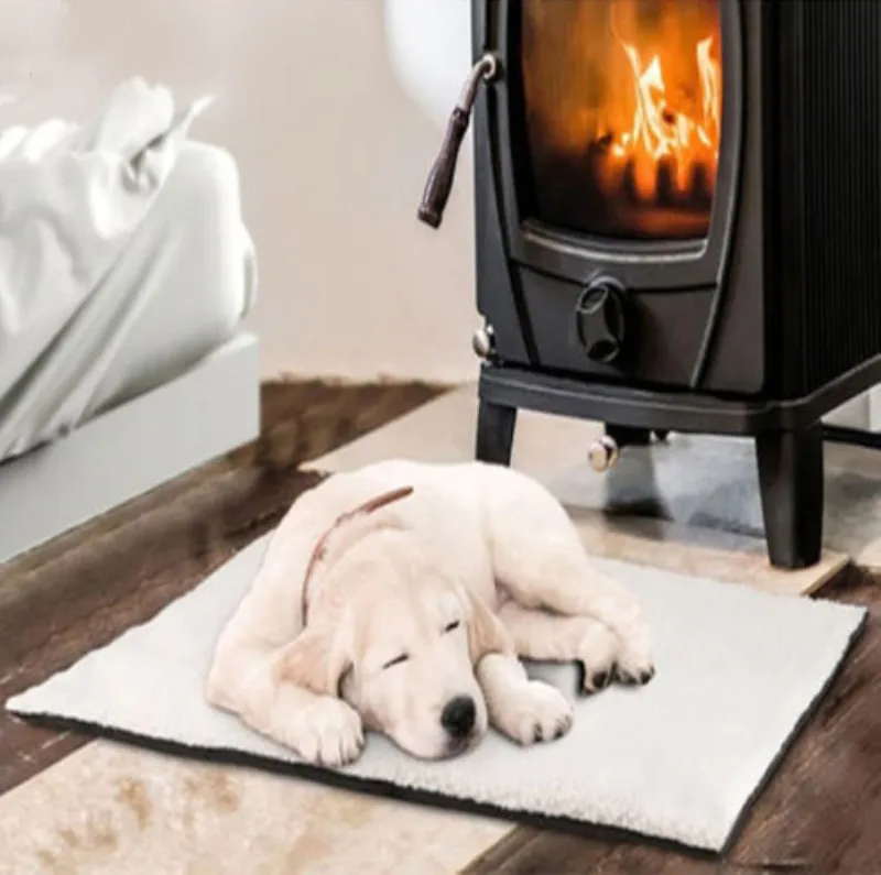 Self Heating Dog Cat Blanket Pet Bed Thermal Washable No Electric Blanket Super Soft Puppy Kitten Blanket Beds Mat Hot