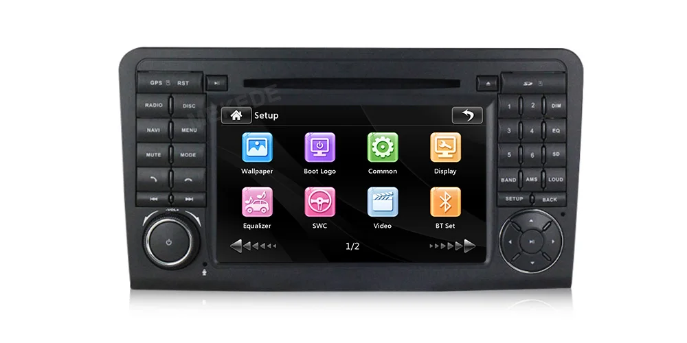 MEKEDE HD емкостный экран два Din 7 дюймов Автомобильный dvd-плеер для BENZ ML серии стереоплеер gps Bluetooth 1080P навигация