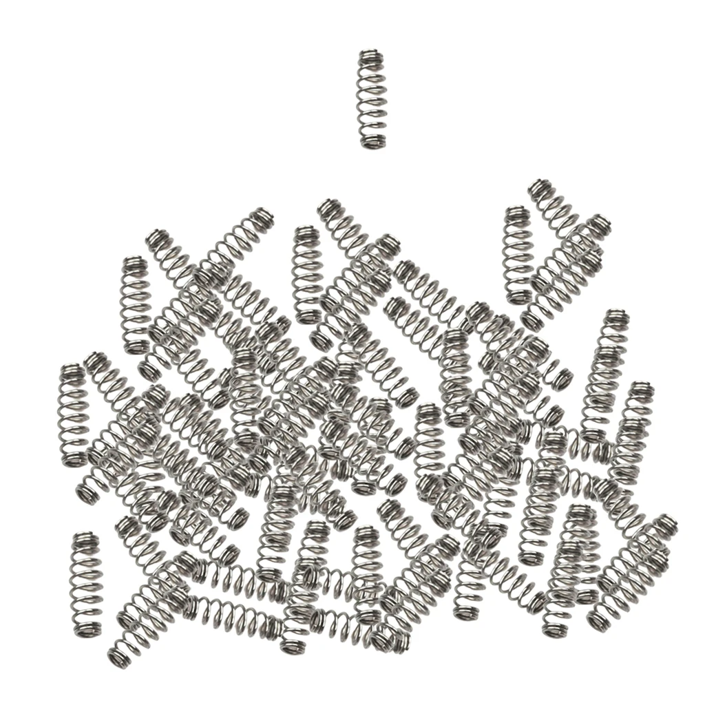 100x Barbed Hook Spring Stainless Steel Fishing Weedless Spring Accessories Centering Pin Spring Twist Locks Fishing Hook