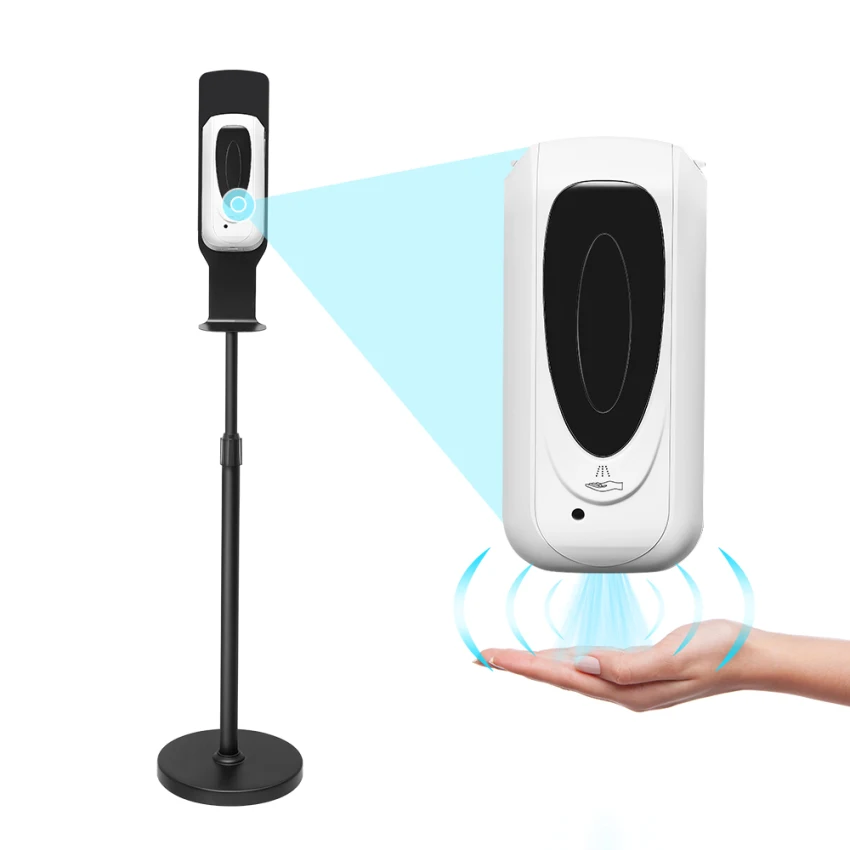 

1000ML Auto-sensing Hand Sanitizer Dispenser Soap Dispenser and Stainless Steel Floor Stand Adjustable Mist Spray Machine