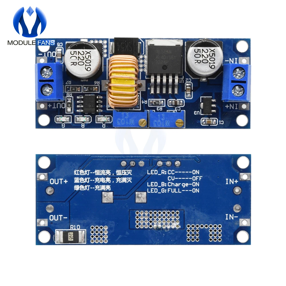 Solu 5A 75W DC-DC Adjustable Step-Down Buck Converter With Voltmeter - Input 4-38V, Output 1.25-36V - View #3