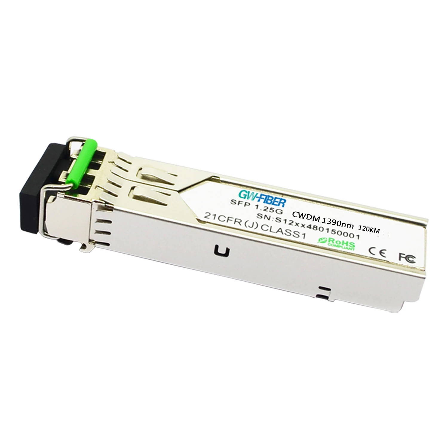 1.25G 1390nm CWDM Dual Fiber,LC 120km SFP Transceiver with DOM Function