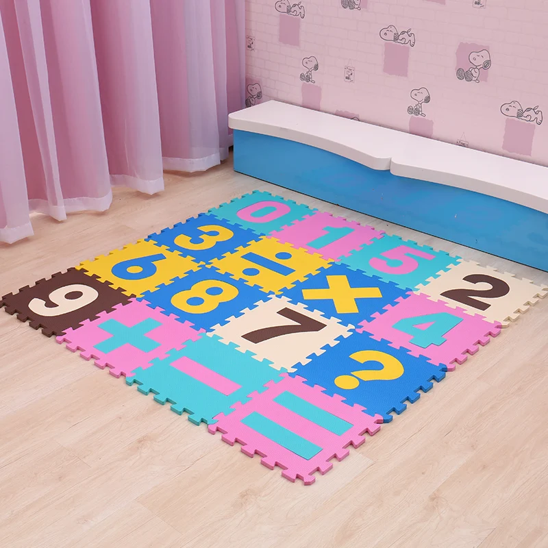 MQIAOHAM 16pcs 32 * 32 * 1.2cm Small Puzzle Mats Environmentally