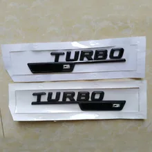 Черный Для TURBO/AMG буквы эмблема значок эмблемы значки для Mercedes AMG