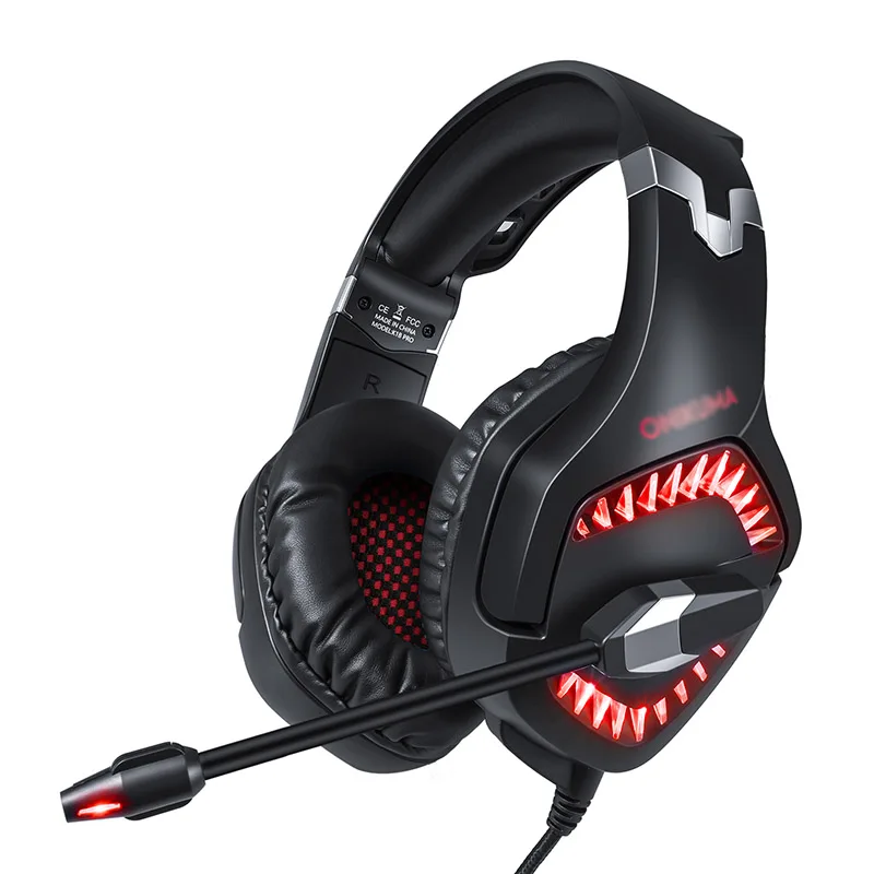 

Bass Gaming Headset Headphone Earphone K1Bpro Black+Red For PC Phone Laptop durable and practical to use