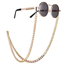 Трендовая унисекс, хип-хоп, панк стиль, для женщин, двубортная, противоскользящая цепь, мужские солнцезащитные очки, держатель, цепочка для очков, ремни, кордон, Gafas