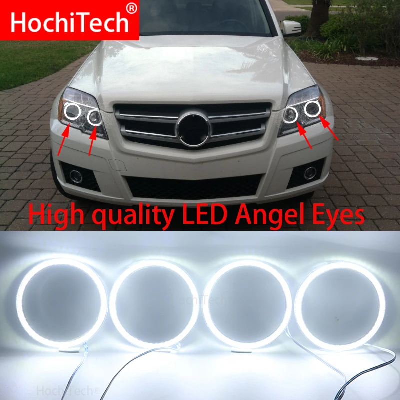 Для MERCEDES BENZ GLK CLASS X204 2010 2011 2012 супер яркий белый цвет 3528 SMD комплект светодиодов «глаза ангела» дневной ходовой светильник DRL