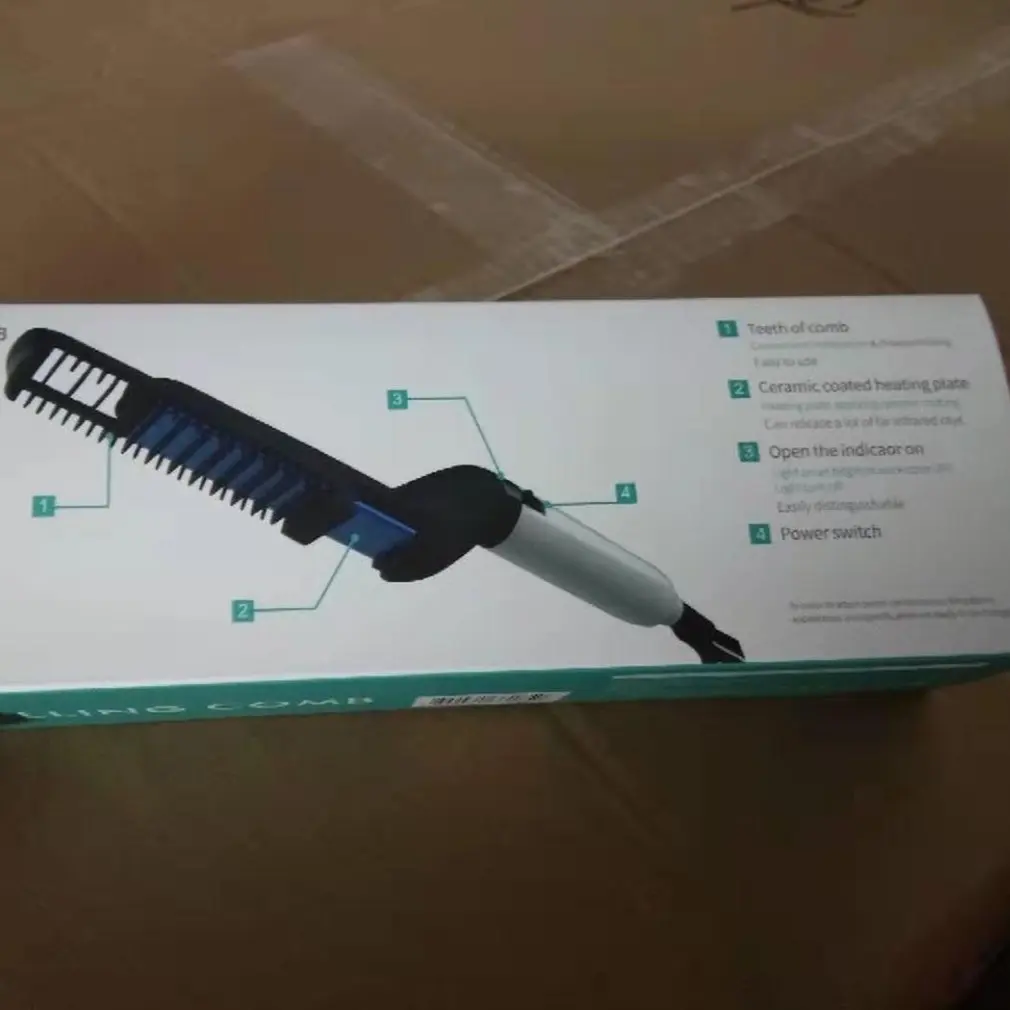 Multi-Functional Men'S Style Comb Fluffy Volume Straight-Type Multi-Purpose Comb Personal Care Shun Hair Comb