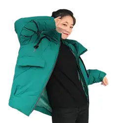 Модные Длинные парки; коллекция 2019 года; зимняя стеганая куртка; пальто; женская зеленая куртка для отдыха; теплое пальто с капюшоном и