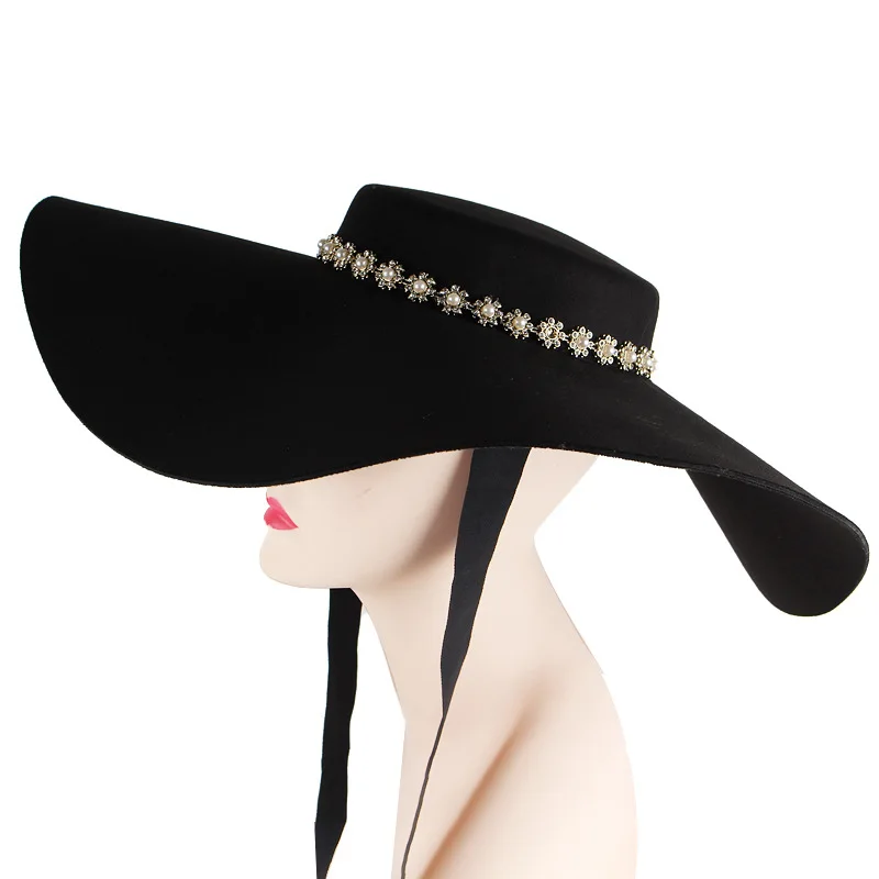 Шляпа Федора женская в стиле Трилби модная вечерняя Панама от солнца с широкими