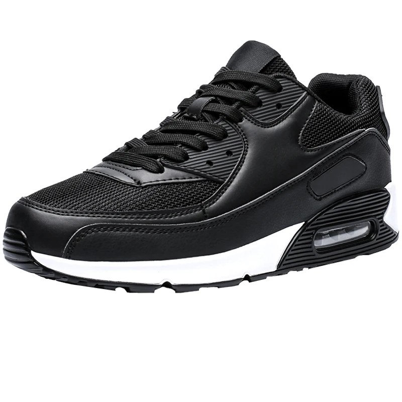 Men Shoe Black White Брендовая дышащая мужская повседневная обувь; модные кроссовки; Мужская обувь для ходьбы; Большой размер 47; уличная Мужская обувь суперзвезды; Цвет Черный - Цвет: Men Shoe Black White