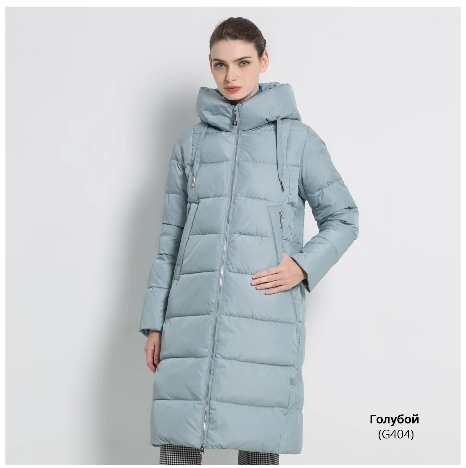 ICEbear New Winter Women's Jacket Long Female Coats Thick Warm Women's Fashion Jacket Brand Ladies Clothing GWD18238I