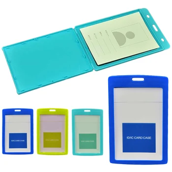 

1pc Name Credit Card Cover PP Exhibition Cards ID Card Holder Name Tag Staff Business Badge Holder Office Supplies Stationer